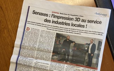 La startup d’impression 3D, Senaxes, dans l’Indépendant de l’Yonne